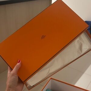 Hermes Orange Scarf Box